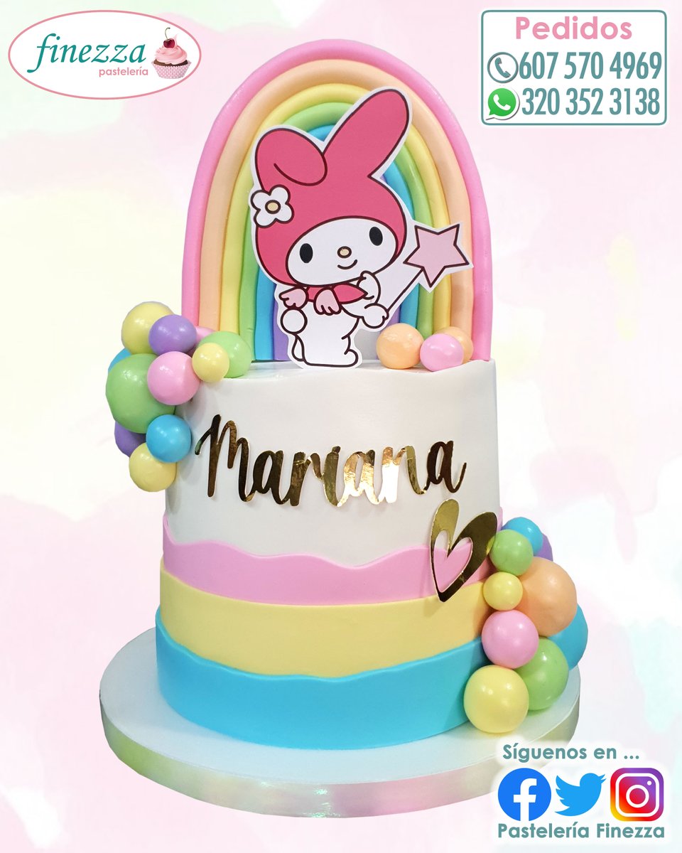 pastelfinezza's tweet photo. Feliz Cumpleaños Mariana!
 
#PasteleriaFinezza #CelebraConFinezza #Cumpleaños #FelizCumpleaños #HappyBirthday #Ponque #PonqueAlto #Torta #Cake #HelloKitty #HelloKittyCake #CakeHelloKitty #MyMelody #Karumi #LasAventurasDeHelloKittyYSusAmigos #Mariana https://t.co/U1wgQBKlkm