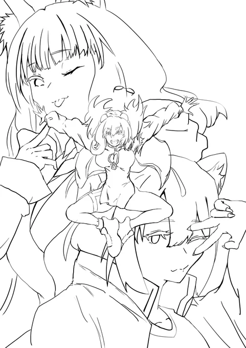 ひととおり線画できたぞ!
#アークナイツ 