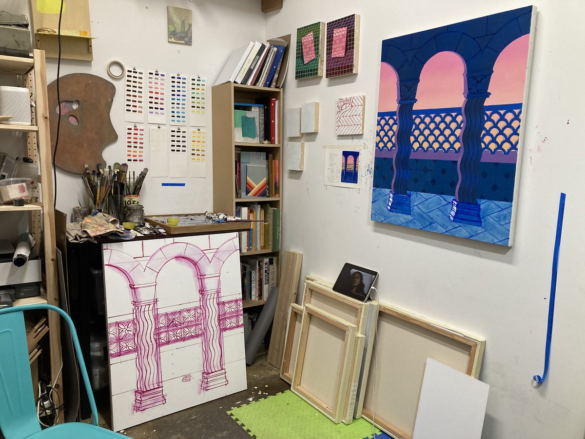 Follow us inside the studio of #LucíaRodríguezPérez as she prepares for her group exhibition at Uprise Art, Shifting Veils: bit.ly/4jhZb2e