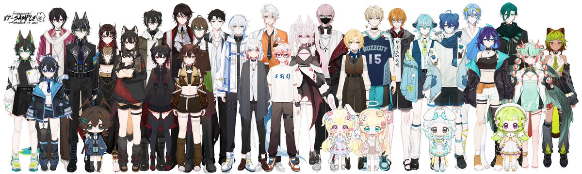 qingxunx7's tweet image. #v皮 #接委託 #抽獎 #live2d #Vtuber #擴散希望 
👾近一年左右的v皮全家福匯總（根據髮色排序），能畫到這麼多各色的孩子是我的榮幸ww也歡迎找我委託
請大家幫我轉發🩵🩵
我會在轉發+按讚中，抽三位繪製q版~轉發+按讚+跟隨中，抽一位繪製頭貼
也歡迎大家追蹤我的崽崽🩷🩷，都是非常有才華可愛的寶寶