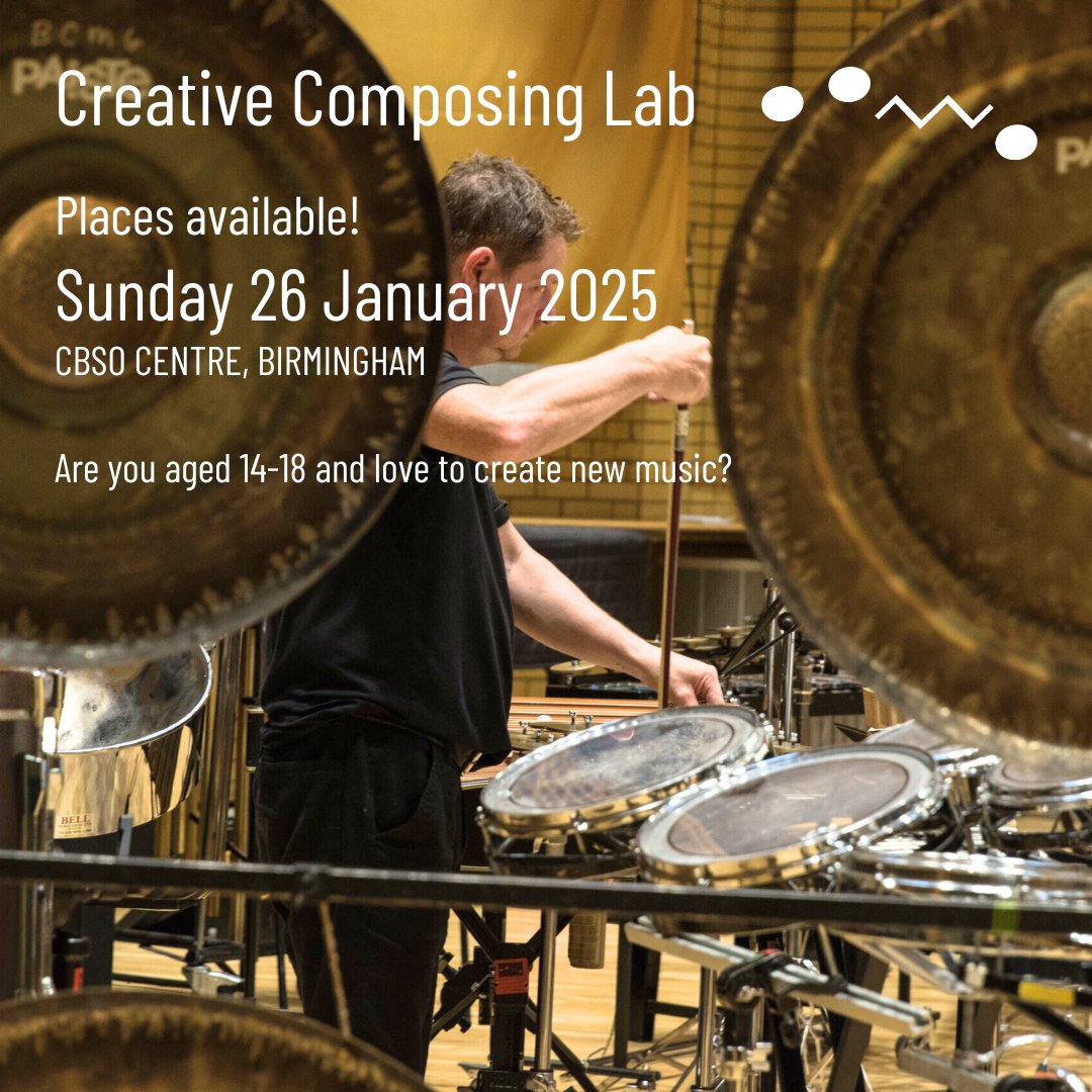 BCMG's tweet image. 🎵🥁 Are you aged 14 -18 and passionate about creating your own music? Spend the day composing for BCMG’s fantastic percussionists, Julian Warburton and Simon Limbrick, guided by professional composer, David Horne. Book onto our Creative Composing Lab on Sunday 26 January through…
