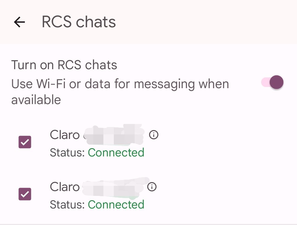 jeremymolina's tweet image. Wow finally Google Messages dual SIM support. 😊