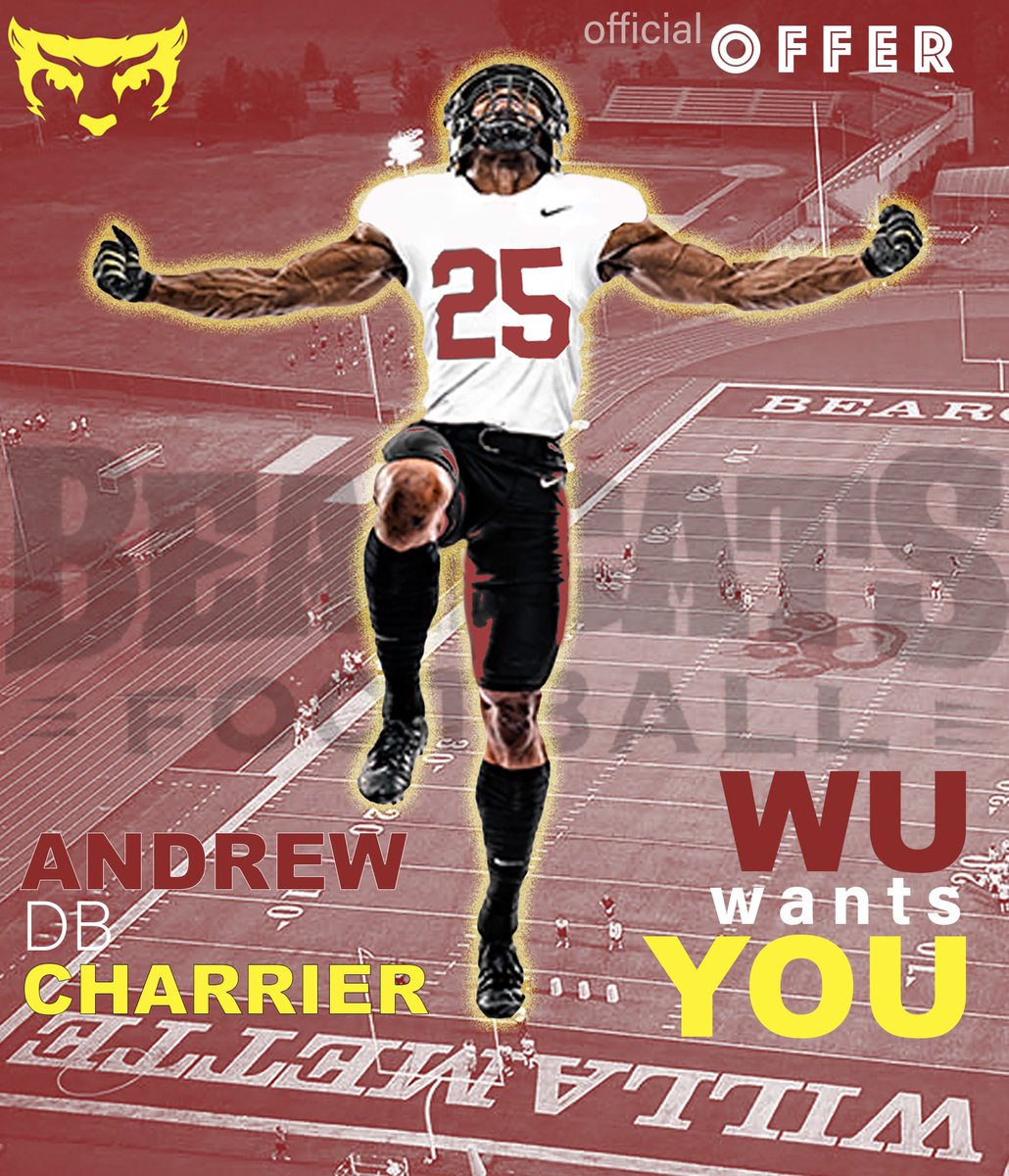 Andrew Charrier (@andrewcharrierr) on Twitter photo After a great call with <a href="/Rude_WUBearcats/">Tim Rude</a>, I am excited to announce my first offer from <a href="/WillametteFB/">Willamette Football</a>
<a href="/bbhs_football/">Bishop Blanchet Bears FB</a> <a href="/CoachSalle/">Coach Salle</a> After a great call with <a href="/Rude_WUBearcats/">Tim Rude</a>, I am excited to announce my first offer from <a href="/WillametteFB/">Willamette Football</a>
<a href="/bbhs_football/">Bishop Blanchet Bears FB</a> <a href="/CoachSalle/">Coach Salle</a>