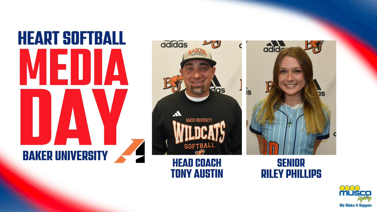TheHeartConf's tweet photo. 🥎, @NAIASB_ and host @thereaganharrel sat down with @BakerAthletics head coach Tony Austin and Riley Phillips to preview the upcoming season for 2025 Heart Softball Media Day!

WATCH:
https://t.co/ZBy1Sx0vQF https://t.co/df6iT2q1ye