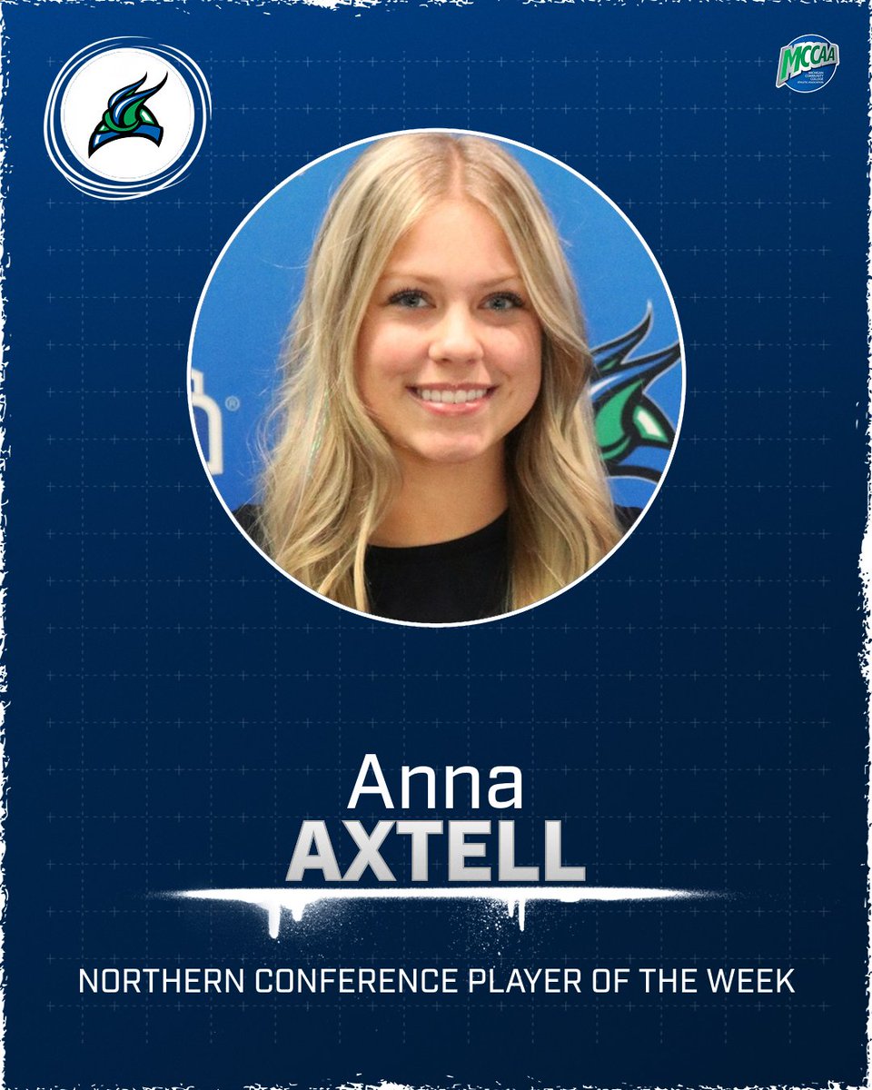 MCCAA (@mccaa1926) on Twitter photo Player of the Week ๐
<a href="/BayCollegeNorse/">BayCollegeNorse</a> freshman guard Anna Axtell earned her latest Northern Conference Player of the Week honor after posting 27 points in 25 minutes of play while recording eight rebounds, three assists and three steals in a winning effort! Player of the Week ๐
<a href="/BayCollegeNorse/">BayCollegeNorse</a> freshman guard Anna Axtell earned her latest Northern Conference Player of the Week honor after posting 27 points in 25 minutes of play while recording eight rebounds, three assists and three steals in a winning effort!