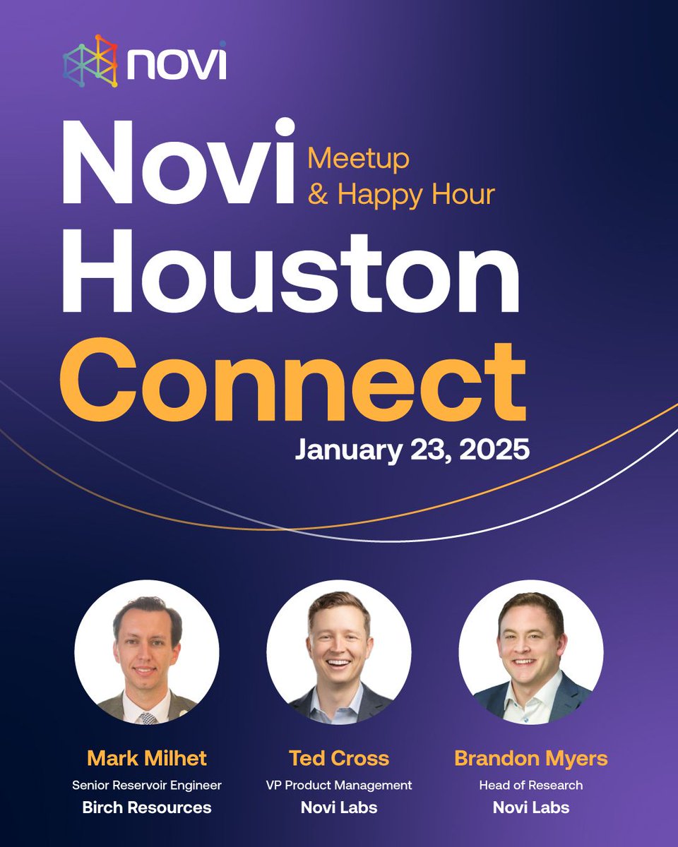 novilabs's tweet image. #Houston, are you ready? #NoviHoustonConnect 2025 is just 10 days away!

📅 When: January 23rd, 2025
📍 Where: Fleming’s Prime Steakhouse, Houston

Connect with top industry leaders, transform your approach to basin scoping and #inventoryanalysis, and learn from technical leaders…