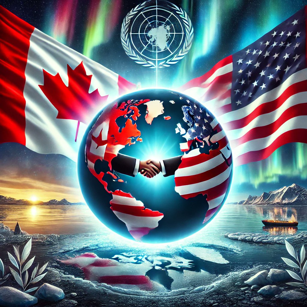 The_51_St's tweet photo. The unification of Canada and the United States will turn them into a geopolitical superpower 🌍💪. Shared resources, a common strategy and control over the Arctic create a new level of influence. Such an alliance would become a guide to democratic values around the world. #51S https://t.co/Pzl8GwF0oA