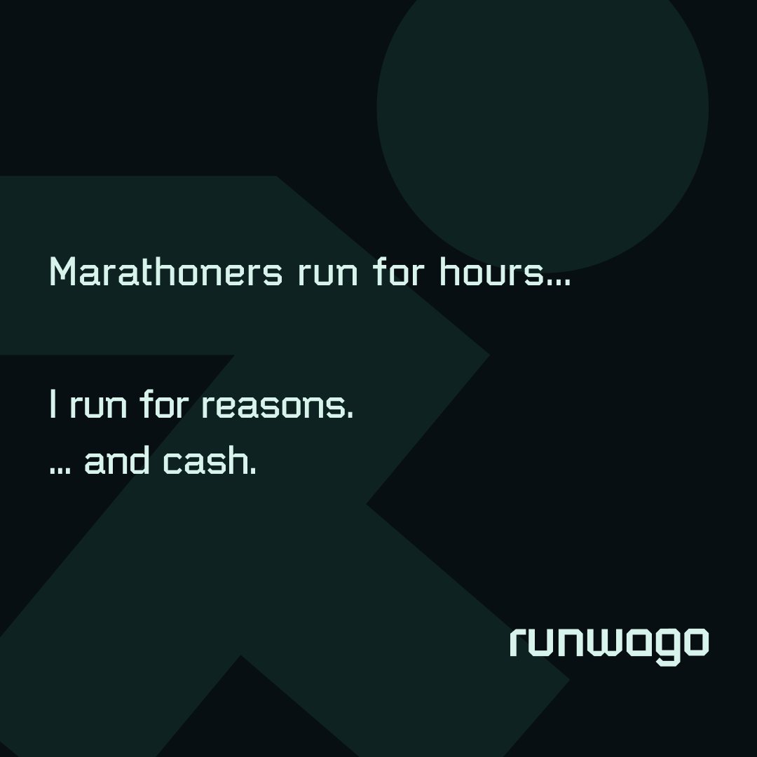 Not every successful run needs to be a marathon... 💸

#Runwago #SportFi #Running #Money #FYP #Fun