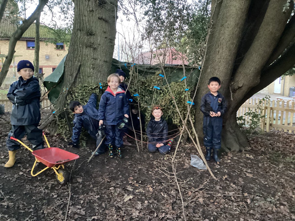 StNicksForest's tweet photo. #StNicksForestSchool will be taking part in different activities this month for #BigBirdWatch. This week we have been exploring different ways to make a bird hide, the children used different ways to camouflage themselves to watch the birds https://t.co/wXDSA7j26H