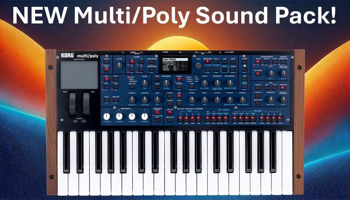 I have a new sound pack for the Korg multi/poly youtu.be/AHg-dnbRQpQ