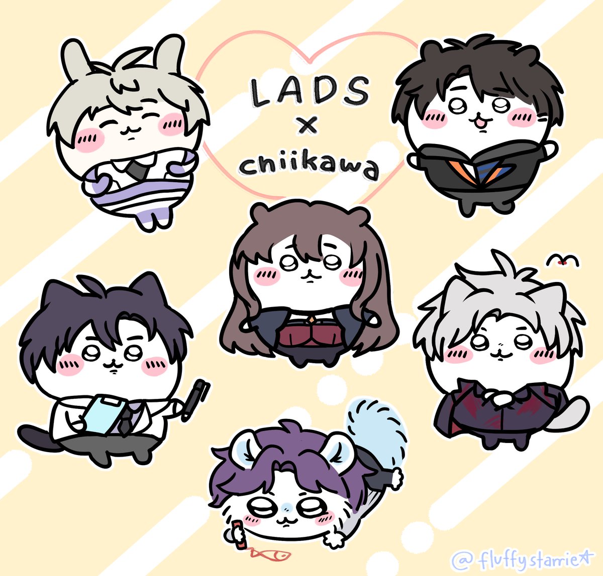 love and deepspace × chiikawa 🩷🤎💜💙🧡 恋と深空 × ちいかわ