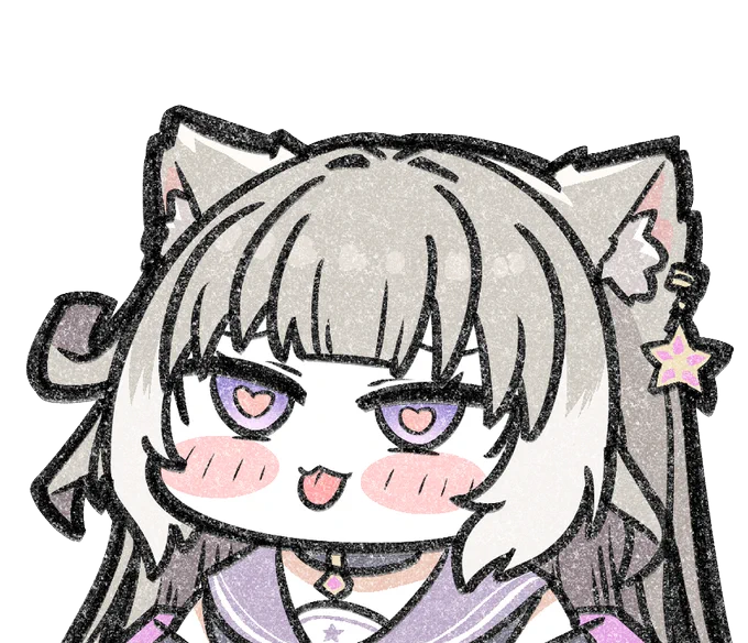 いろんな表情の夜絆ニウさん描いた#よづにゃーと #いろんな表情のvtuberさん 
