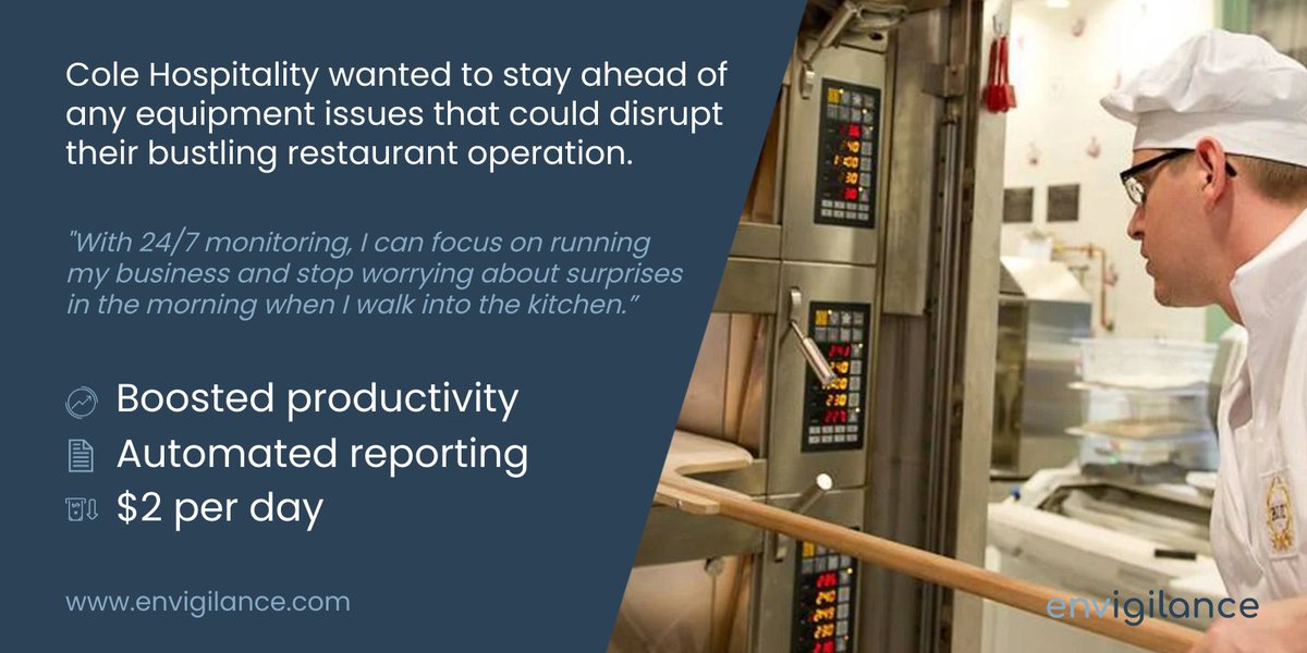 🚀 Protect restaurant inventory with IoT Sensors! @ColeHospitality uses 24/7 wireless monitoring to keep food fresh and safe. Avoid costly surprises and focus on service excellence. 🥂 #FoodSafety #Restaurants #Food #Finedining