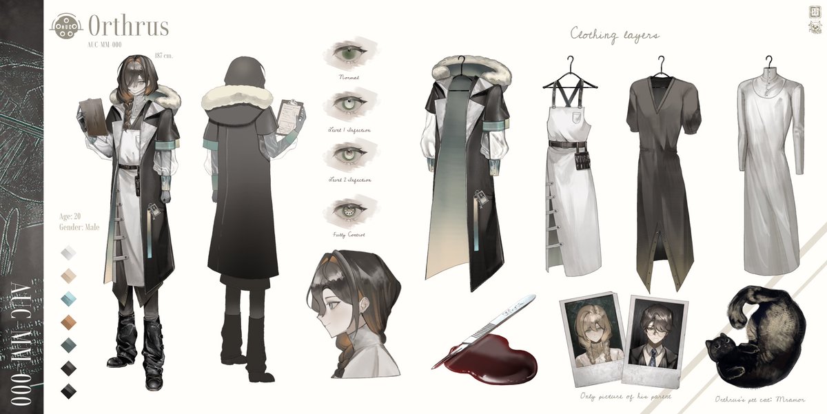 Maruma_Gozu's tweet image. Redesigned Orthrus's outfit for my own universe because I didn't want his outfit to be the same as r1999 AU.

#OC #AberrationUnderControl