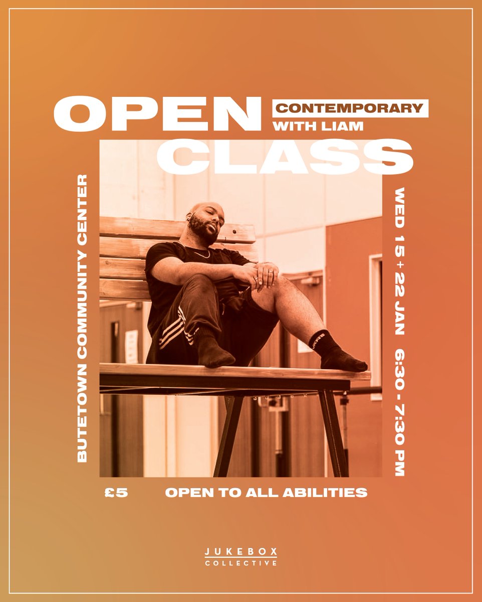 JUKEBOX_COLLECT's tweet image. CONTEMPORARY with LIAM at Open Class 

🗓️Wednesday 15 &amp;amp; 22 Jan
🕢7:30 - 8:30pm
📍Butetown Community Centre

Explore new dance styles and choreography with our bi-weekly rotation of guest tutors
Open to kids+teens of all abilities

Sign up here 👇
app.classfit.com/businessprofil…