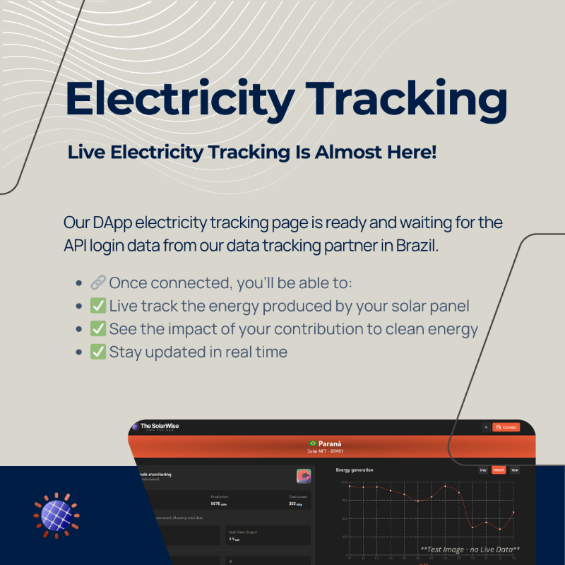 TheSolarWise's tweet photo. ⚡ Electricity production is live for Farm 1 #VeFam!

📊 DApp tracking is nearing completion.

Potential VET payouts are set to begin by the end of January—thank you for your patience and support! 🌞

#SolarWise #SolarNFT #VeChain #VeBetterDAO