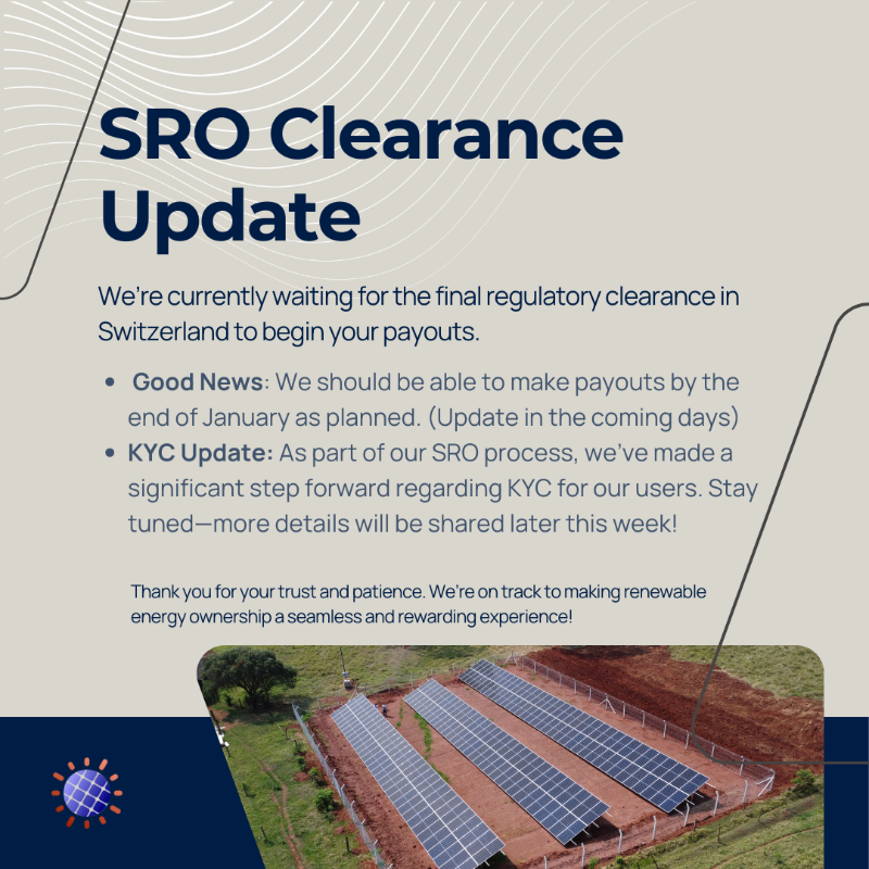 TheSolarWise's tweet photo. ⚡ Electricity production is live for Farm 1 #VeFam!

📊 DApp tracking is nearing completion.

Potential VET payouts are set to begin by the end of January—thank you for your patience and support! 🌞

#SolarWise #SolarNFT #VeChain #VeBetterDAO