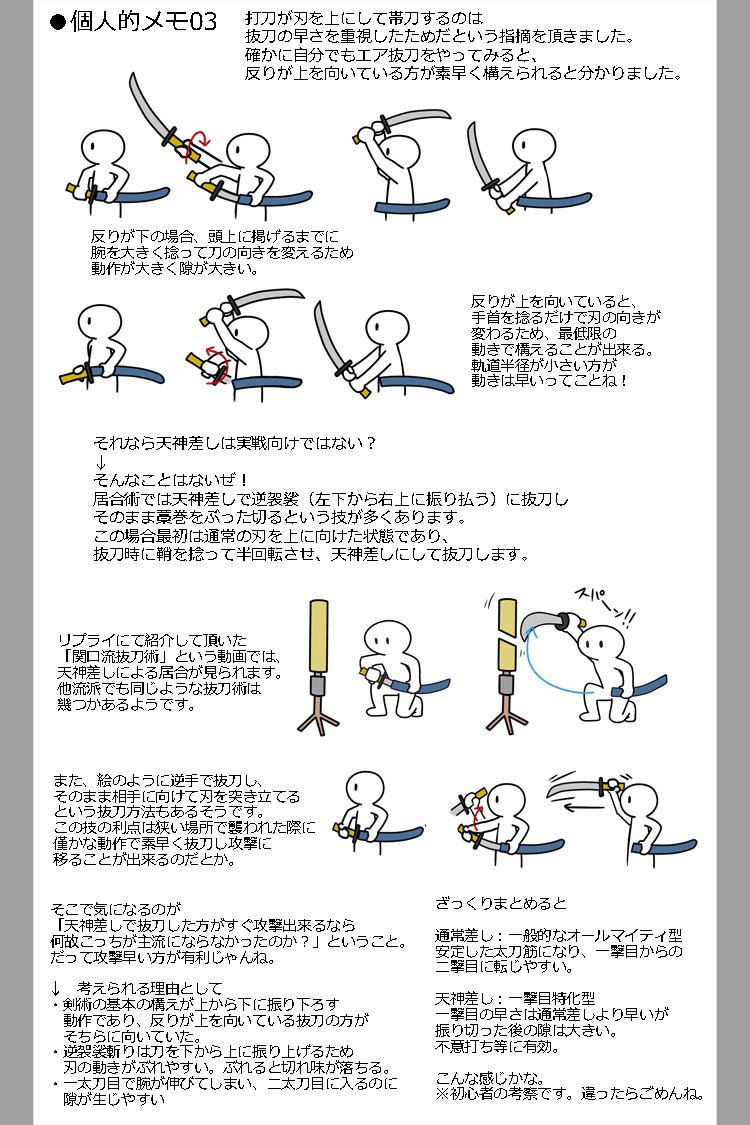ここからは当時のリプライで指摘されたり追加で教えてもらった情報をまとめたやつ 椿三十郎の動画はマジで一瞬のことすぎて何回も再生してやっと動きを把握したなあ 凄い居合だった 