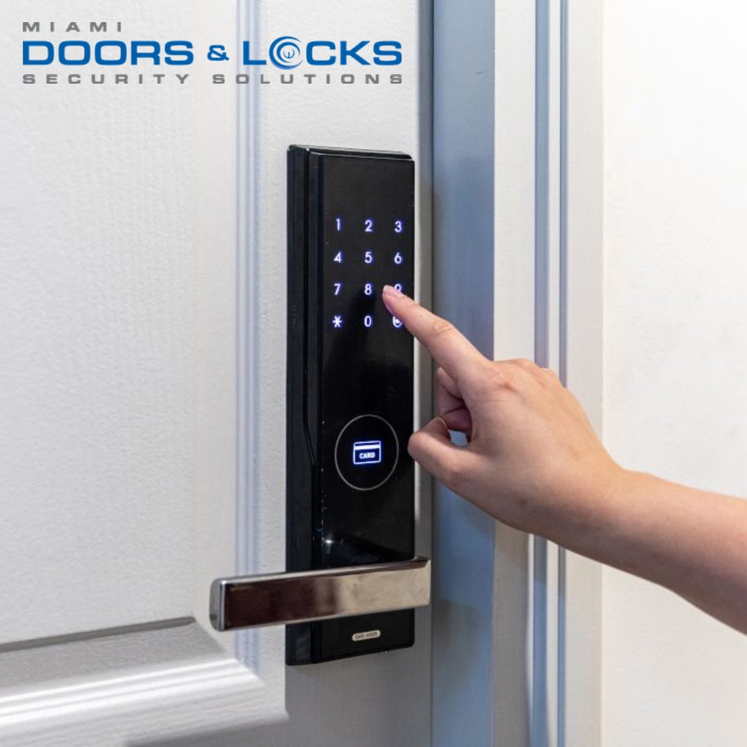 MiamiDoorsLock's tweet photo. It’s time to move forward and utilize the latest locking technology to give you the security and peace of mind that you deserve. 

If you are interested in installing a smart and keyless lock, Miami Doors and Locks will help you.

📞 (305) 576-9320  

#miamidoorsandlockssecurity https://t.co/KDIcHSjCsZ