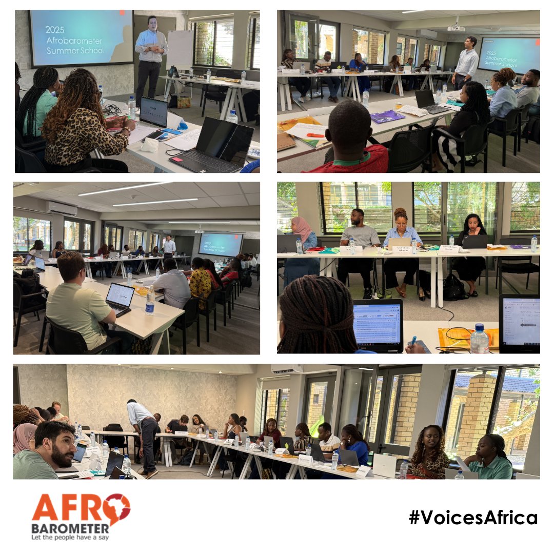 afrobarometer's tweet photo. The 2025 Afrobarometer Summer School is officially underway in Cape Town! We're excited to equip participants with the skills to analyse Afrobarometer data and grow a community of African scholars and analysts.

#VoicesAfrica #AfrobarometerSummerSchool #CapacityBuilding https://t.co/EiDSuWLVBz