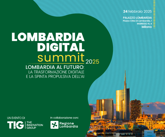 🗓️#SaveTheDate
📢Il 24 febbraio a Milano si terrà la IV Edizione del “Lombardia Digital Summit”, l'evento con cui <a href="/TIG_italia/">TIG - The Innovation Group</a> persegue la mission di accompagnare e promuovere l’innovazione nella PA e nei Sistemi Territoriali.

👉Agenda: theinnovationgroup.it/events/lombard…

#LombardiaDigitale