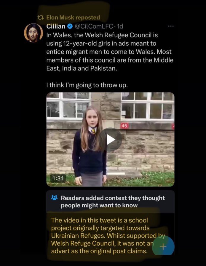 supertanskiii's tweet photo. He’s actually removed the community note from this. It’s no longer on the post. 
What the fuck is wrong with him? The bot activity is wild and the comments, far right men telling on themselves by describing the very underage girls as “enticing” and “attractive” like utter nonces. https://t.co/kVB5RkRgWp