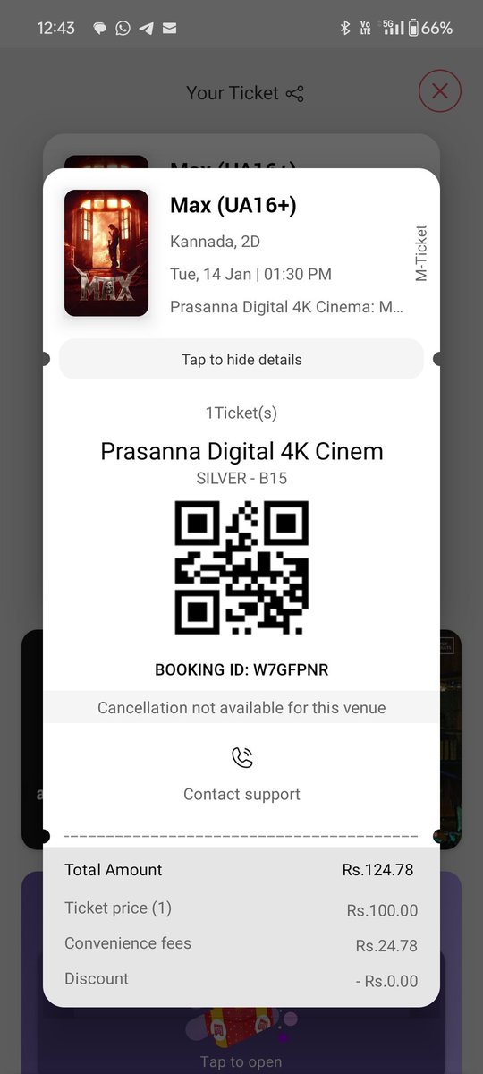 basavaraj_gb's tweet photo. Watched Max in #PrasannaTheatre/GTMall
5/5 ⭐🌟🌟🌟⭐ #MaxBlockbuster
One of the best movies after UI in recent times
@KicchaSudeep sir should select a script carefully like this
@varusarath5 👌
@vijaykartikeyaa @AJANEESHB
Like to see ARR for ಕಿಚ್ಚ ಸುದೀಪ್ 
#MaxTheMovie #MaxReview https://t.co/H9egkeWSdG