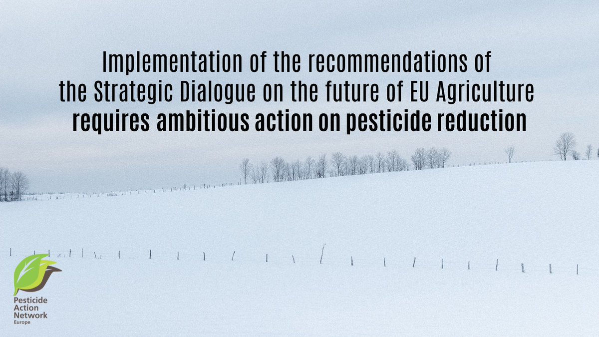 🚜🌱 What are the key recommendations of the #StrategicDialogue on Agriculture related to #pesticide use? How to ensure their effective implementation and pesticide reduction?
Read our briefing sent to the <a href="/EU_Commission/">European Commission</a>: pan-europe.info/resources/brie…