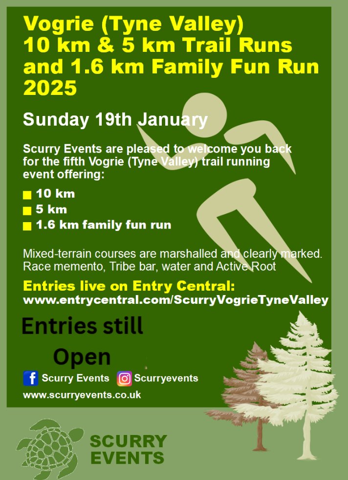 EventsScurry's tweet image. 5 days and counting until the 5th Scurry Around Vogrie Country Park 2025!
And the weather - eh?? Sunny intervals and a gentle breeze - we will take that considering the icy cold of late 📷
Sunday the 19th of January 2025
entrycentral.com/ScurryVogrieTy…
Lots of spaces still available :-)