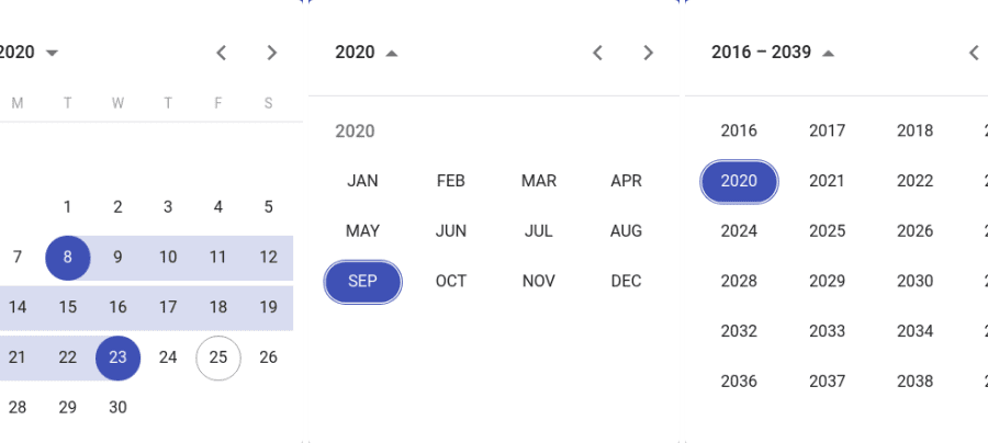 ahusons's tweet photo. @calebporzio How about having a feature where you can click the year (2025) and then showing the year ranges (2020 - 2025). https://t.co/uJ7mUSysEN