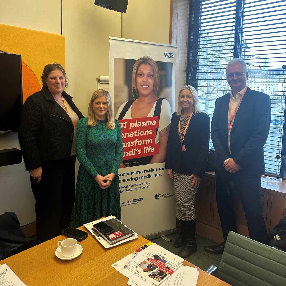 NHS Blood+Transplant (@nhsbt) on Twitter photo 📸 Some snaps from our plasma roundtable in the Houses of Parliament yesterday.
Our staff joined MPs, peers, <a href="/NHSEngland/">NHS England</a> and charities representing recipients of plasma-derived medicines, to discuss plans for 2025.
Thank you to <a href="/CHazelgroveMP/">Claire Hazelgrove MP</a> for sponsoring the event. 📸 Some snaps from our plasma roundtable in the Houses of Parliament yesterday.
Our staff joined MPs, peers, <a href="/NHSEngland/">NHS England</a> and charities representing recipients of plasma-derived medicines, to discuss plans for 2025.
Thank you to <a href="/CHazelgroveMP/">Claire Hazelgrove MP</a> for sponsoring the event.