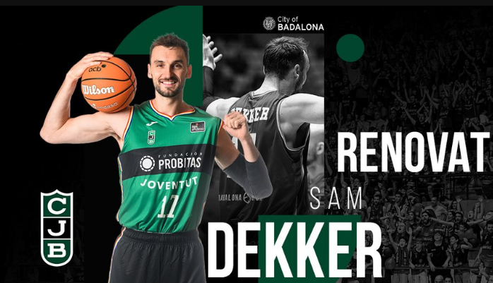 The_LastSecond's tweet photo. ✅ Official: Sam @dekker extends his contract with @Penya1930  until the end of the season! 🏀 #SamDekker #Joventut https://t.co/DNJdNlDtKZ