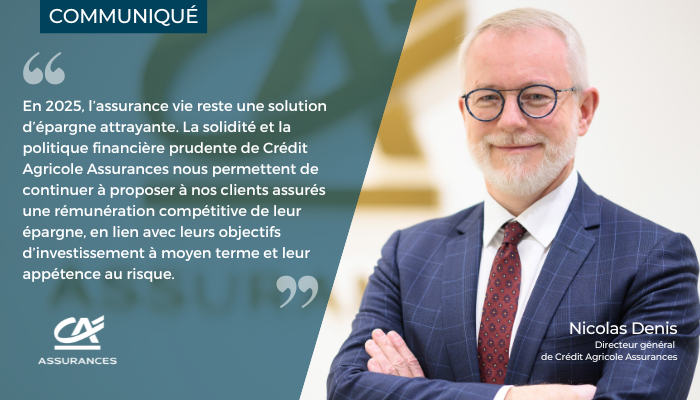 #Communiqué | Notre filiale d'assurance-vie, Predica, annonce un taux des supports en euros de ses contrats d'assurance vie stable par rapport à 2023. 

Pour lire le communiqué de presse ➡ spkl.io/6013fgm4l
 
#AssuranceVie #Retraite #Investissement