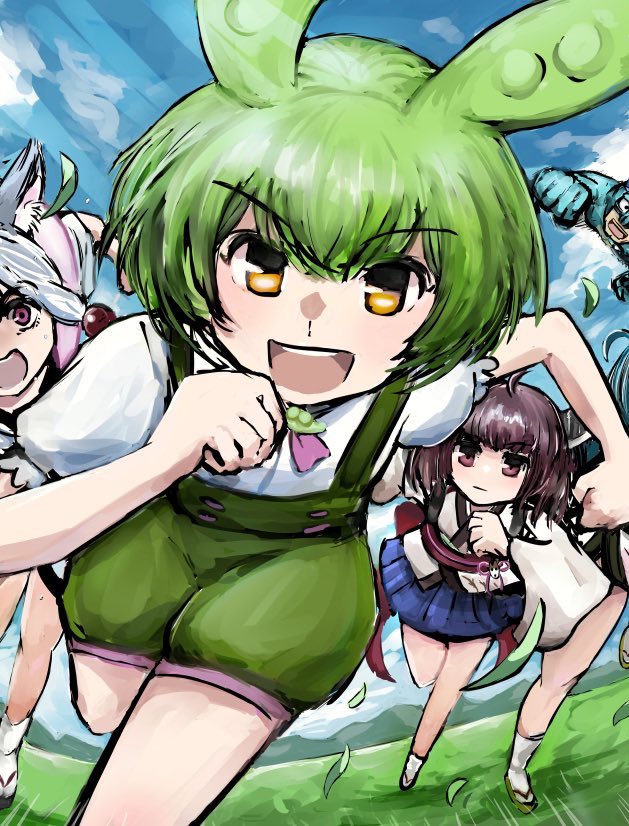東北きりたん ,東北ずん子 ,ずんだもん 「#これを見た人はずんだもんを貼る 」|まんさきのイラスト
