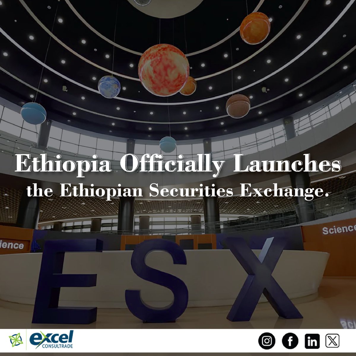 exceldigitals's tweet photo. PM Abiy Ahmed launched Ethiopia’s first #stockexchange, #ESX, a milestone for #economicgrowth. ESX will create jobs, boost agriculture, and improve capital access, driving Ethiopia’s prosperity.
#ethiopia #stock #StockMarket #economy #BusinessNews #excelnews #exceconsultrade https://t.co/gROhUCMY7E