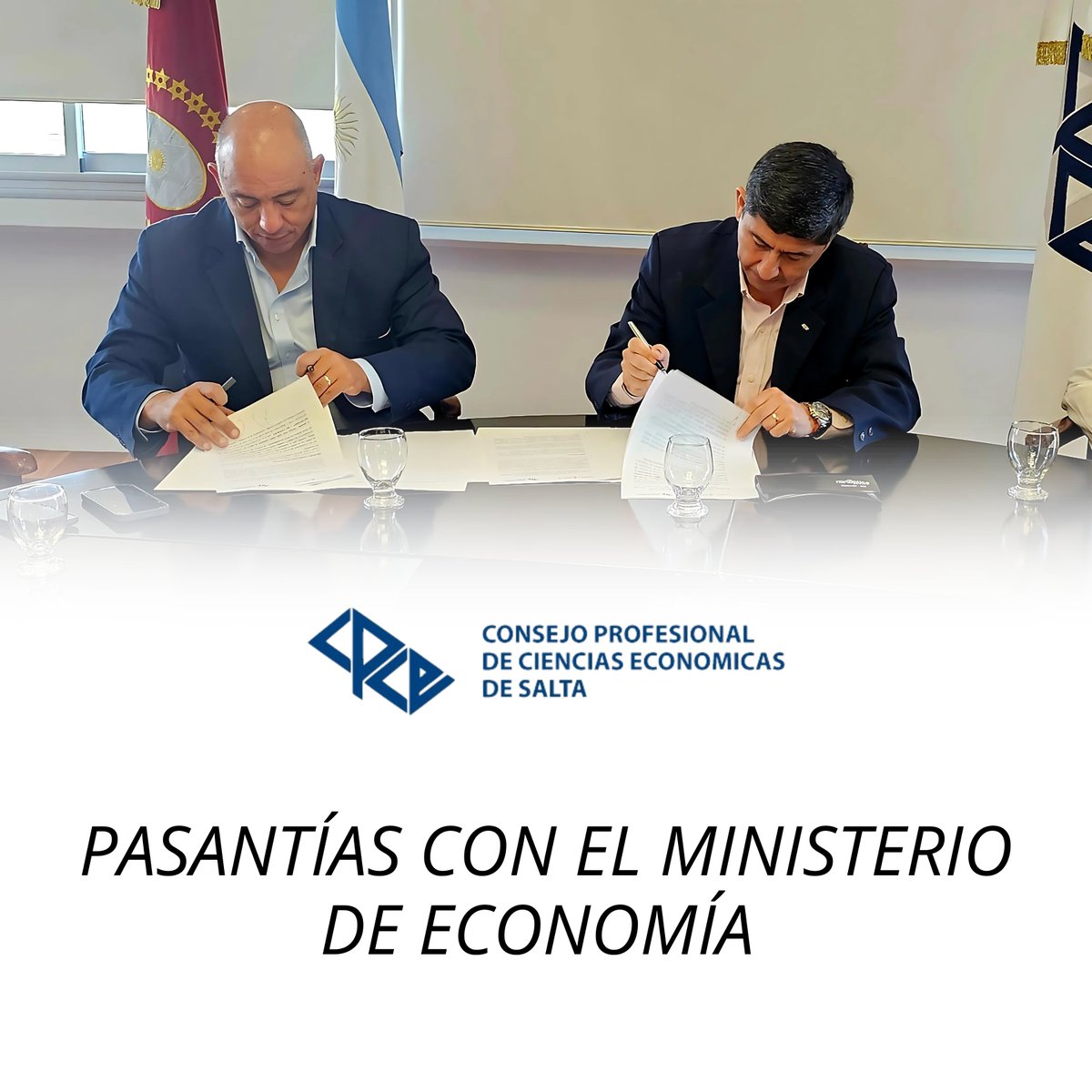 PASANTÍAS CON EL MINISTERIO DE ECONOMÍA  
 
 Nuestro Consejo y el Ministerio de Economía de la Provincia firmaron un convenio que permitirá la realización de prácticas profesionales en esa cartera. Para más información ingresá a consejosalta.org.ar