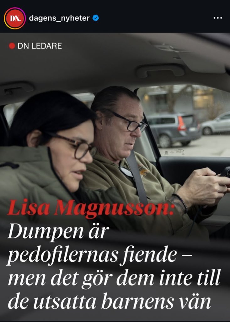 Magstarkt att detta kommer från Lisa ”inte-så-konstigt-att-invandrare-våldtar” Magnusson🤮