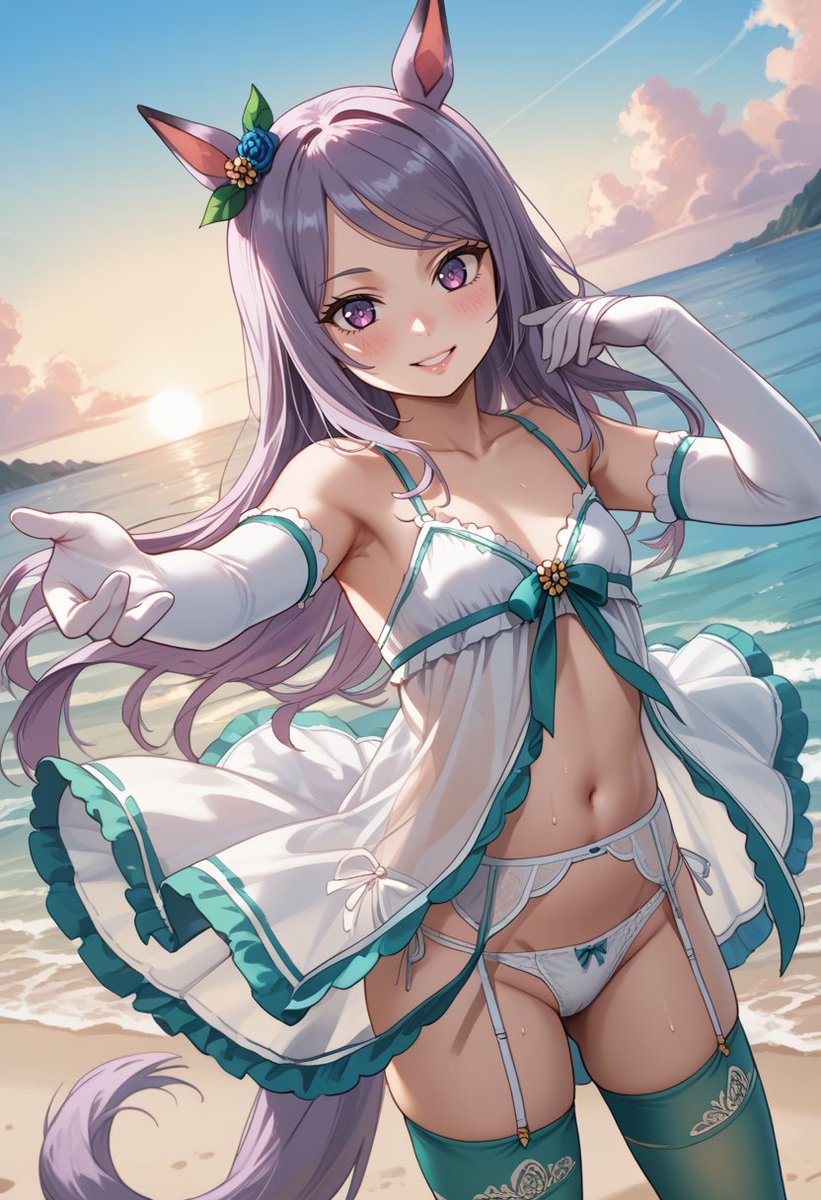 mktskst0621's tweet photo. たまには二次元 
グラビア撮影に挑むマックちゃん概念 
ちょっと美少女過ぎないか・・・？  
マックちゃんとエッチなこともできるチャット作ったのでぜひお試しあれ 
https://t.co/ESbWfaL77K
  #ウマ娘 #メジロマックイーン #AIイラスト #AIグラビア https://t.co/DKGUQjzp1q