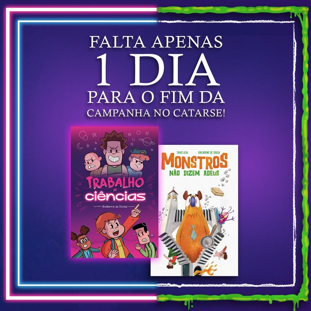 O fim está próximo!!! É sério!
Essas são as últimas horas pra garantir minhas novas HQs com descontos exclusivos e dedicatória feita especialmente pra você.

Corre e acesse:
catarse.me/cienciasemonst…