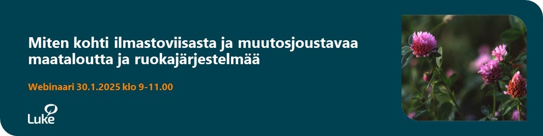 Riitta Savikko (@riitta_savikko) on Twitter photo Miten päästäisiin kohti kestävää, ilmastoviisasta ja muutosjoustavaa maataloutta, maaseutua ja ruokajärjestelmää? Millaisia ovat nykyisen ruokajärjestelmän ydinhaavoittuvuudet? Tervetuloa webinaariin 30.1.2025 kuulolle!
ilmastoviisas.fi/miten-kohti-il… #ilmastoviisas <a href="/LukeFinland/">Luonnonvarakeskus</a> Miten päästäisiin kohti kestävää, ilmastoviisasta ja muutosjoustavaa maataloutta, maaseutua ja ruokajärjestelmää? Millaisia ovat nykyisen ruokajärjestelmän ydinhaavoittuvuudet? Tervetuloa webinaariin 30.1.2025 kuulolle!
ilmastoviisas.fi/miten-kohti-il… #ilmastoviisas <a href="/LukeFinland/">Luonnonvarakeskus</a>