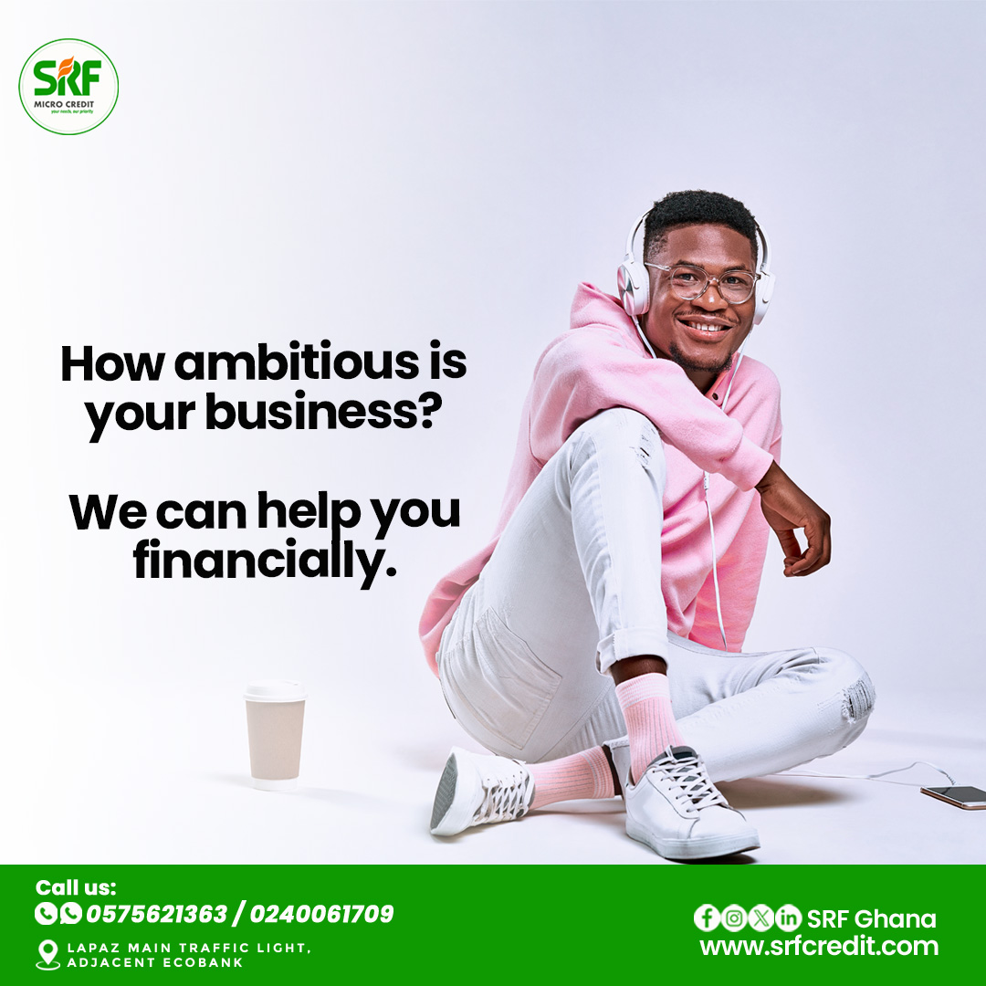 srfmoneylending's tweet photo. Is your business ambitious?
Make us your financial partner.
Call now if you live in Accra.
Contacts: 0240061709/0575621363
Visit our website: https://t.co/RAlftSP2XJ
#quickloans #reliableloans #bussinesloans #grouploans #srfmicrocredit https://t.co/nm6putk6CY