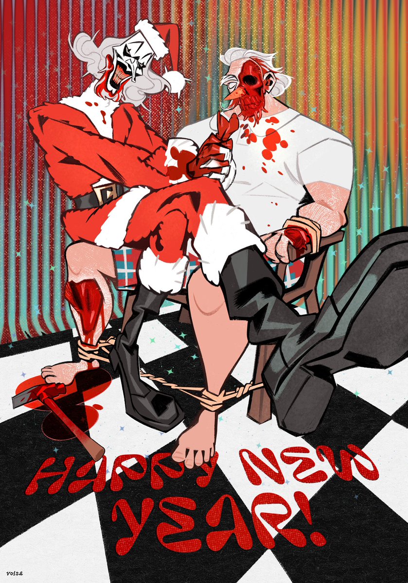 I forgot to post new year art 😭🎄
#terrifier #arttheclown