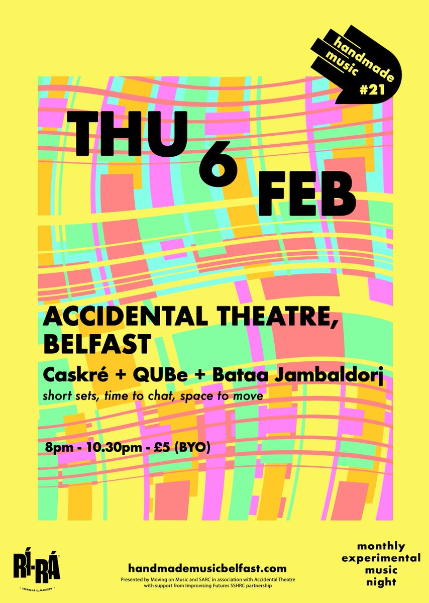 Handmade Music is back on the 6th Feb at Accidental Theatre with a beautiful lineup. Details and link to booking here: handmademusicbelfast.com/upcoming-event…