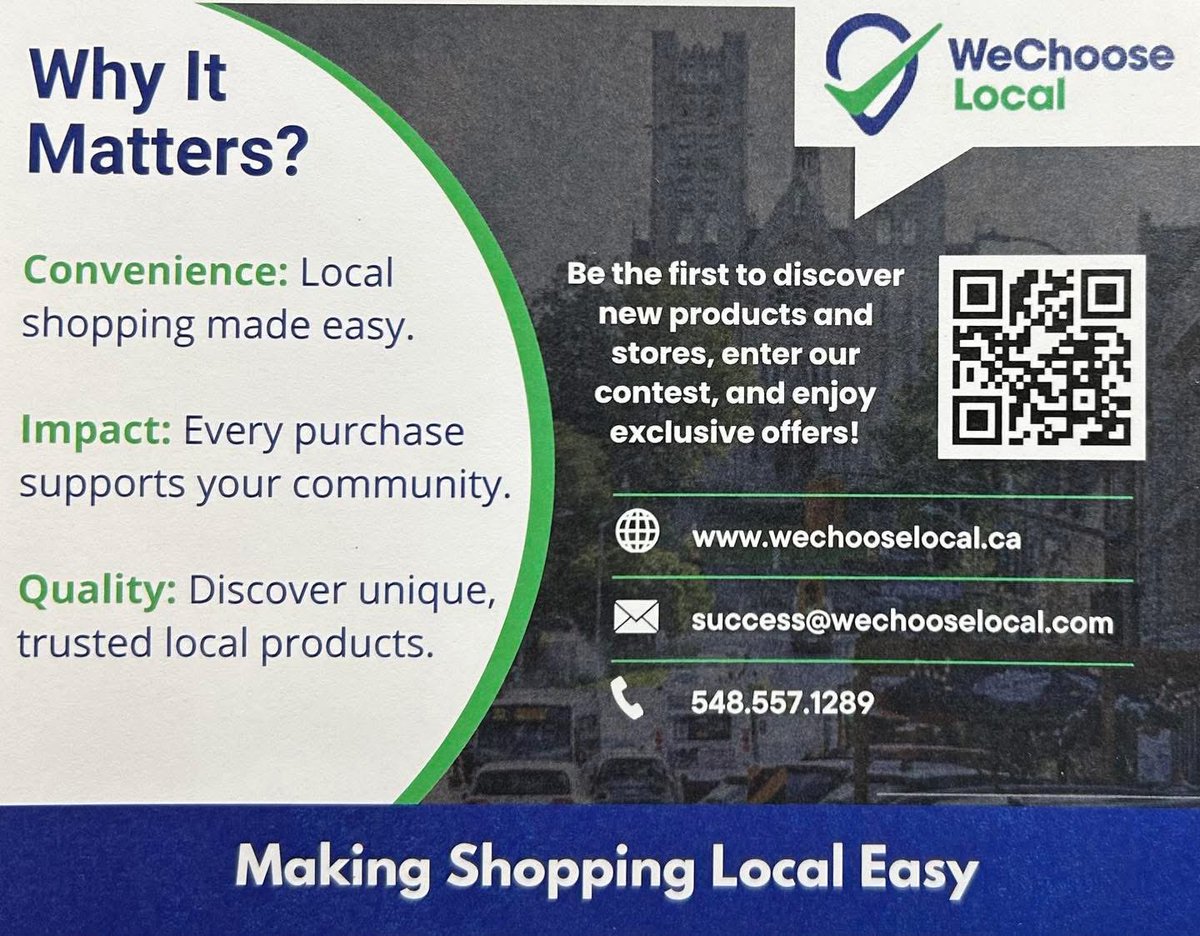 KloepferG's tweet photo. 📣 ATTENTION GUELPH!
A groundbreaking service was launched in Guelph!
We Choose Local is working to bridge the gap providing an online platform where Guelph residents can do shopping from local businesses.
#GuelphFraming #KloepferFramingGallery #GuelphArtists #WeChooseLocal https://t.co/kMraTWR28H