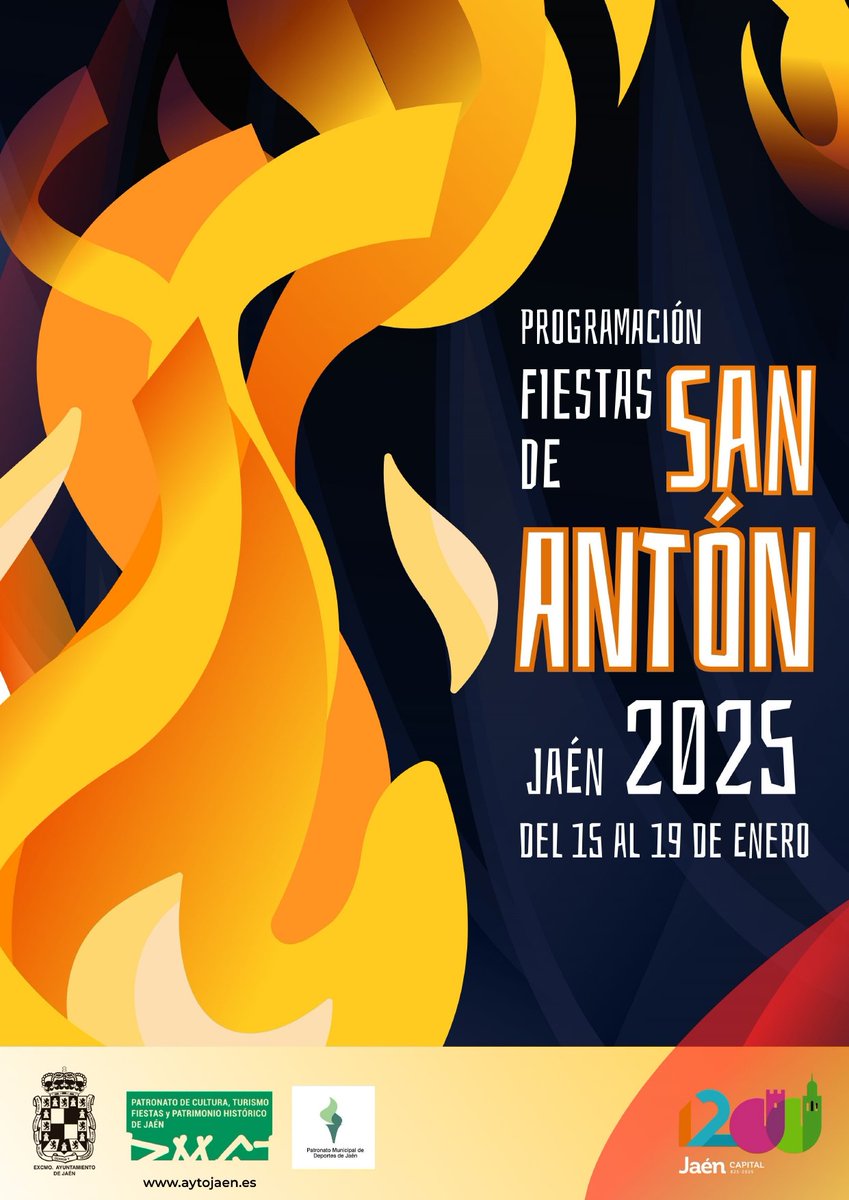 🔥Programación Fiestas de San Antón🔥
Del 15 al 19 de enero en #Jaén.

Descárgala en el siguiente enlace:
aytojaen.es/portal/Recurso…

#turismo #Andalucía #España #cultura #SanAntón