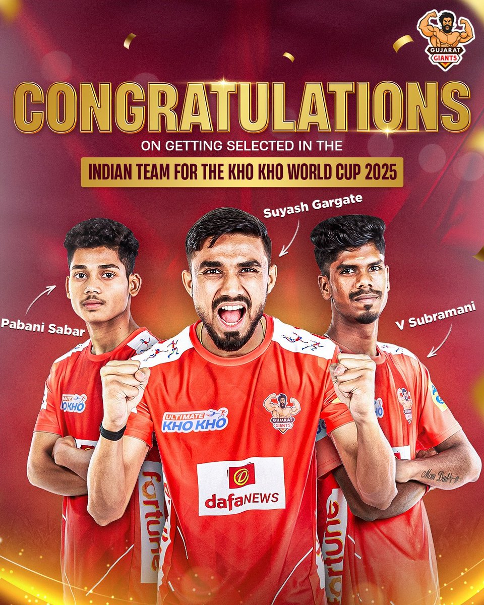 GiantsKho's tweet photo. Let’s get the 🏆 home! 🧡

#GujaratGiants #GarjegaGujarat #Adani #KhoKho https://t.co/Ddd8No8D1X