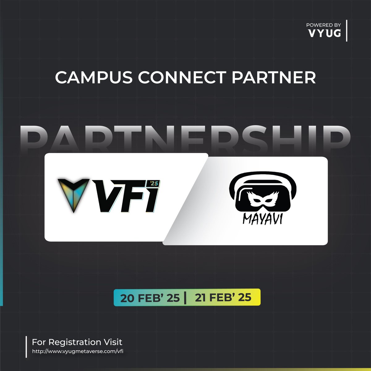 Ready for fun, learning &amp; awesome competitions?🤔   

Join our Campus Connect initiative with <a href="/mayavi_klef/">Mayavi Technology Club</a> on Feb 20-21!📅 

Register now👇
For Event- lu.ma/9kgw67qwFor 
Plaython- itch.io/jam/vfiplaython 

#VYUGFestIndia #VFI #VYUG