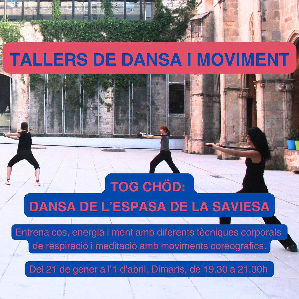 últimes places disponibles pels taller de TOG CHOD amb Inmaculada Vicente, i PRIMERS PASSOS AL BUTO amb Marlène Jöbsstl.
Inscriu-te ja a: shorturl.at/Axiiq
Que no se t'escapi aquesta oportunitat de començar l'any en forma!