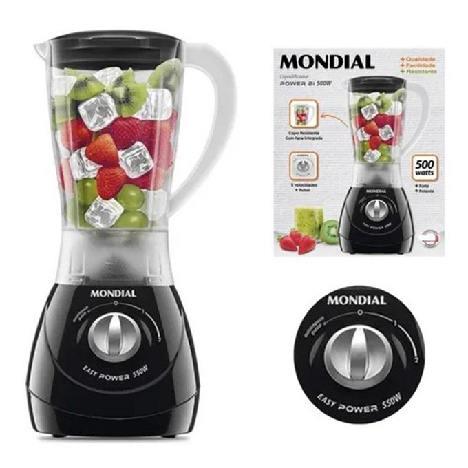 Liquidificador Easy Power, Mondial, Preto, 550W, 220V – L-550-B