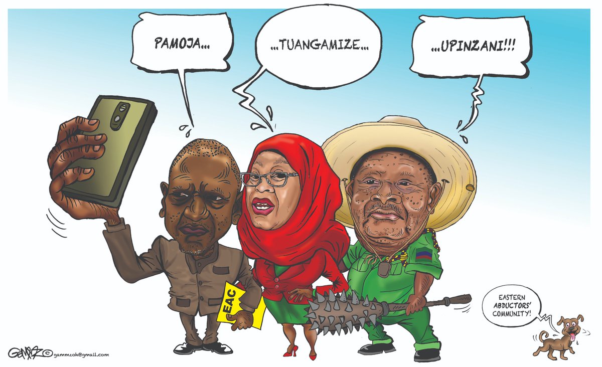 kiddoGAMMZ's tweet image. #StopAbductingUs  EAC Leaders' unanimous call... Cartoon for @StandardKenya @KTNNewsKE @ktnhome_